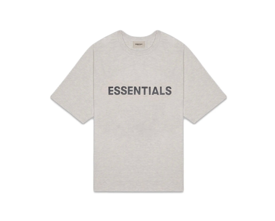 Essentials Heather Oatmeal Boxy Tee