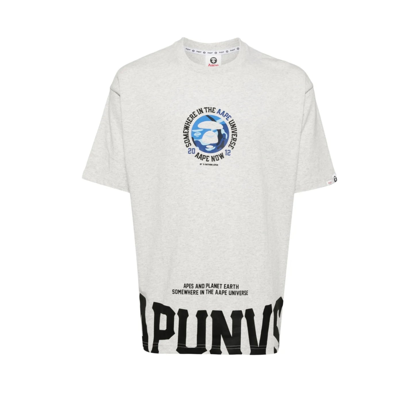 AAPE by A Bathing Ape Gray Moonface T-shirt