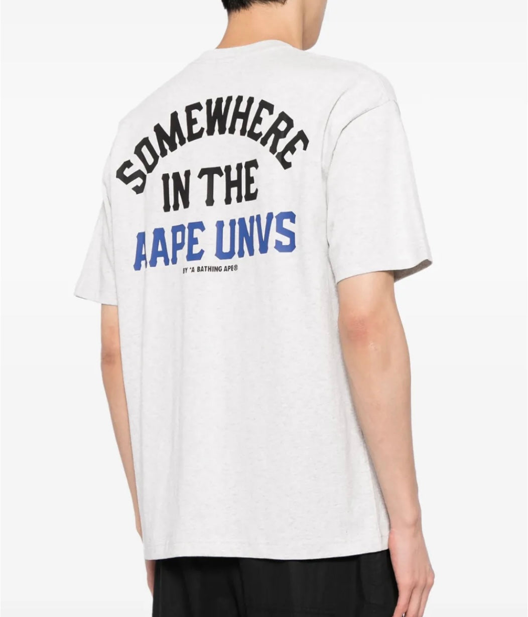 AAPE by A Bathing Ape Gray Moonface T-shirt