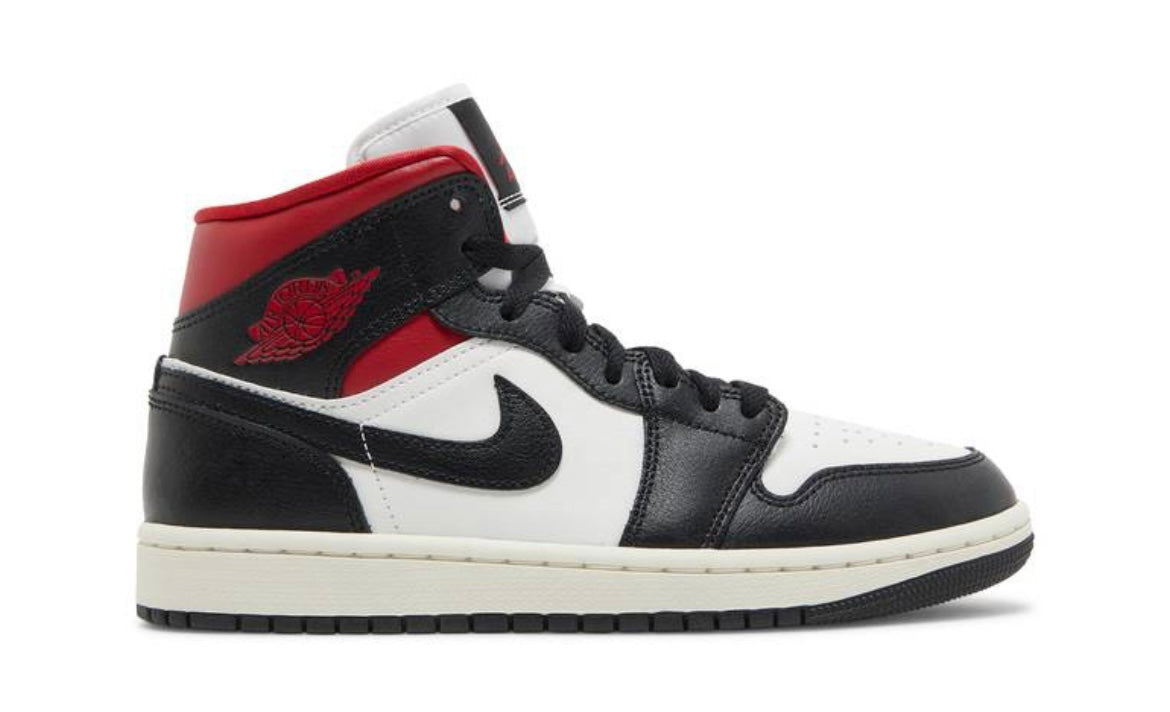 Wmns Air Jordan 1 Mid 'Black Sail
Gym Red'