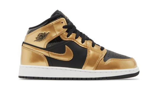 Air Jordan 1 Mid SE GS 'Metallic
Gold Black'