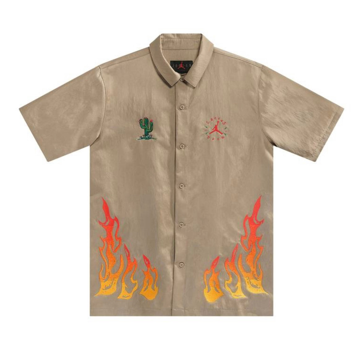 Cactus Jack by Travis Scott x
Jordan Button Down Shirt 'Khaki/