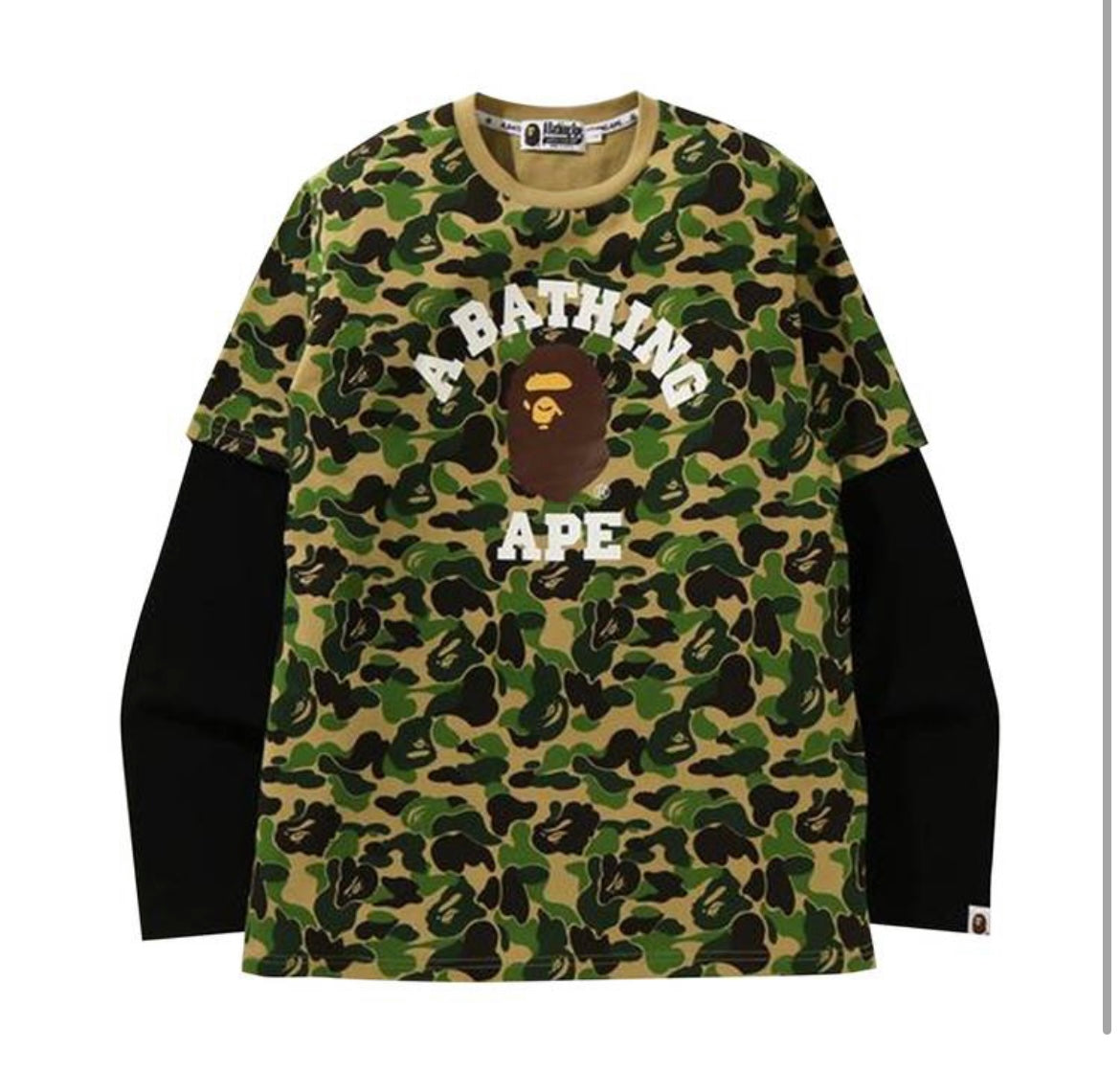 BAPE ABC Camo College Layered
Long-Sleeve Tee 'Green'