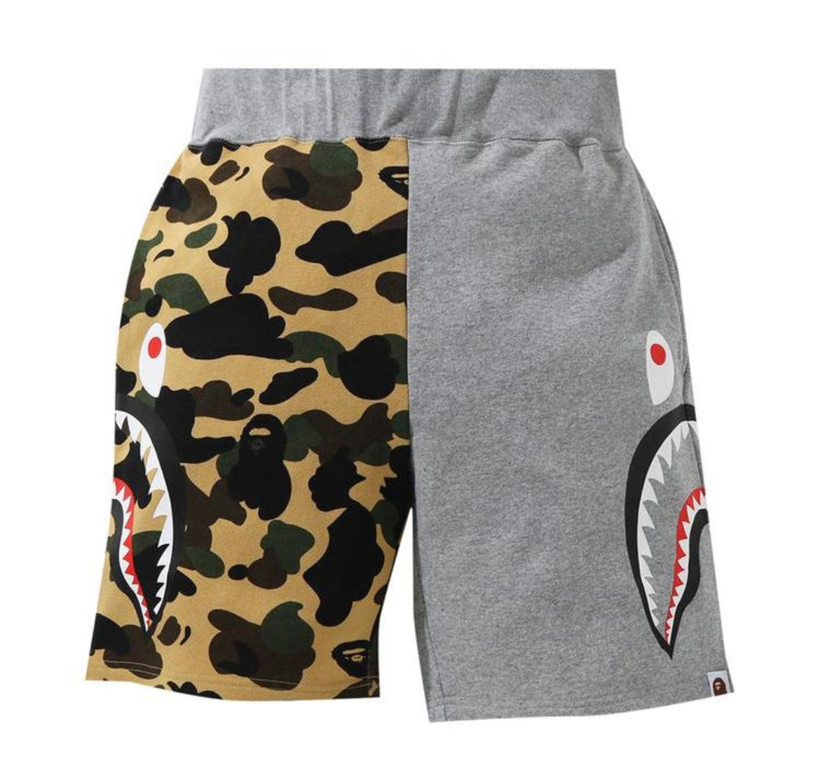 BAPE 1st Camo Half Side Shark
Sweat Shorts 'Yellow'