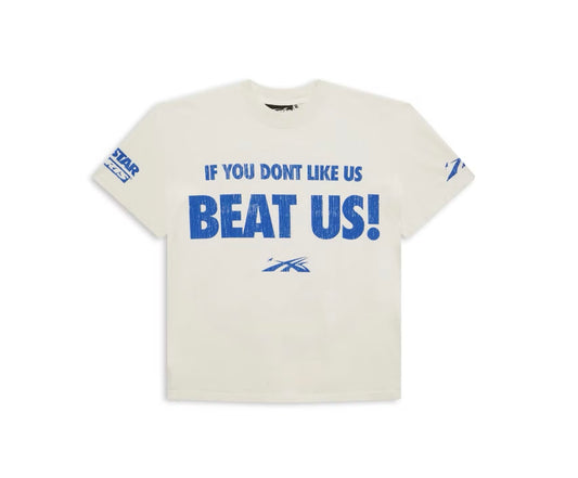 Hellstar Beat Us! T-shirt
White/Blue