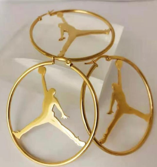 Gold Jordan Hoops